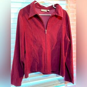 Full Zipper light weight jacket. Grandma chic like new used condition.